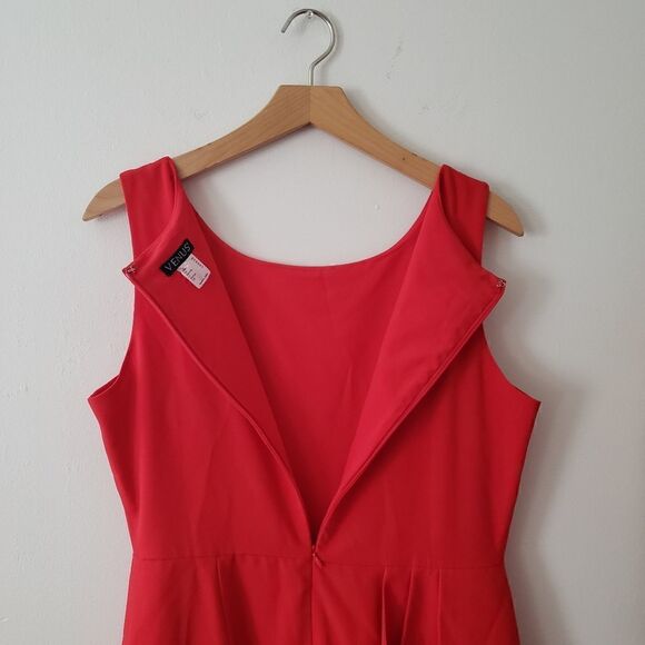 FINAL SALE VENUS Sleeveless Peplum Dress Red 12 - Picture 8 of 8